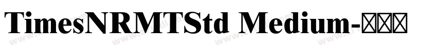 TimesNRMTStd Medium字体转换